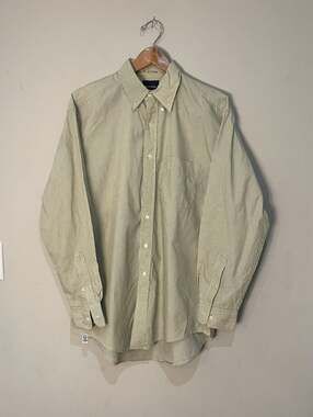 Mark Shale Men's Striped Button Down Shirt Size 16 34 Made in USA